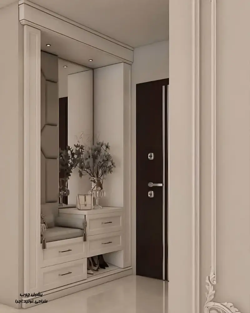 جاکفشی و جالباسی شیک جلو در ورودی