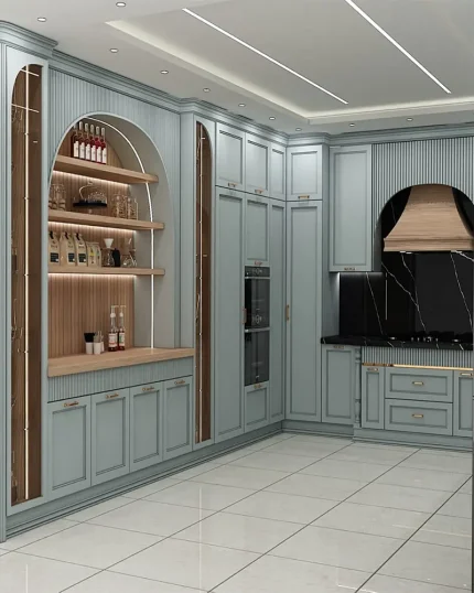 اجرای کابینت نئوکلاسیک توسط یشیل چوب ایرانیان