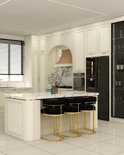 طراحی و اجرای کابینت نئوکلاسیک